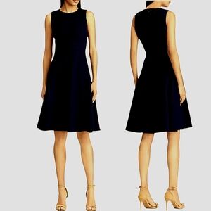 Lauren Ralph Lauren Black Sleeveless Midi Dress Size 16
